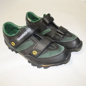 Vintage Shimano SH-M080G Green/Black MTB Cycling Shoes | Mens 8/ Womens 10 US